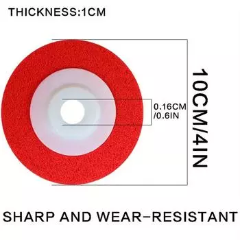100 мм полировальный круг из нейлонового волокна, нетканый абразивный диск, 4 шлифовальный полировальный круг для металлов, керамики, мрамора, дерева, изделий ручной работы