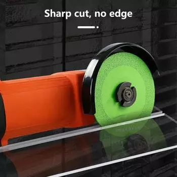 100 мм режущая пила Ультратонкий алмазный отрезной диск по стеклу с внутренним отверстием для мастерской зелёный