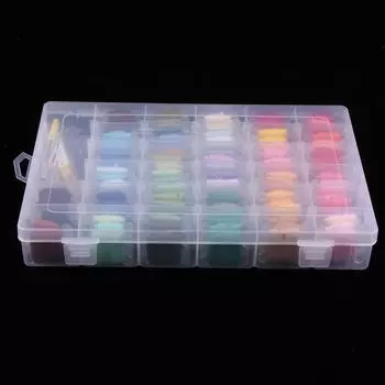 100 мотков ниток для вышивания с коробкой для хранения, наборы инструментов для вышивания крестиком as described разноцветный