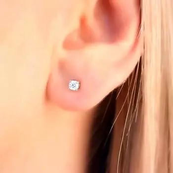 100% муассанит драгоценный камень 585 розовое золото серьги-гвоздики для женщин цельное серебро 925 пробы солитер вечерние ювелирные изделия