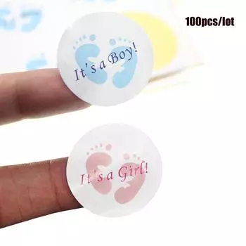 100 наклеек 3x3 см для мальчиков и девочек, самоклеящиеся наклейки, этикетки, украшения для коробок с конфетами, наклейки для подарочных пакетов One Size розовый