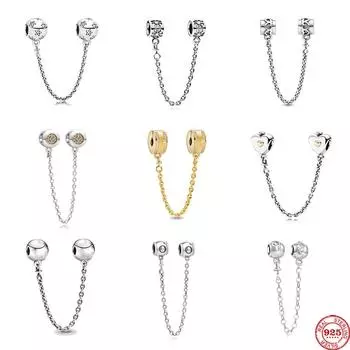 100% настоящее серебро 925 пробы, цветочное сердце, любовь всегда, безопасность, бусины «сделай сам», подходят для модного браслета для женщин, изготовление ювелирных изделий