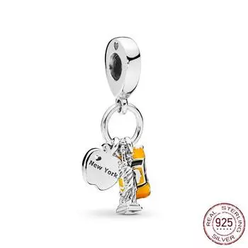 100% настоящее серебро 925 пробы дружба лучшая книга подвески бусины подходят оригинальный модный браслет для женщин DIY изготовление ювелирных изделий