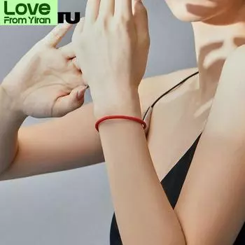 100% настоящее серебро 925 пробы красный черный серый белый веревочный браслет классический счастливый браслет подходят бусины подвески DIY ювелирные изделия