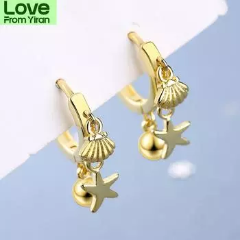 100% настоящее серебро 925 пробы серьги-кольца с жемчугом Seastar ювелирный подарок для школьниц подарок дочери Ds524 золотой