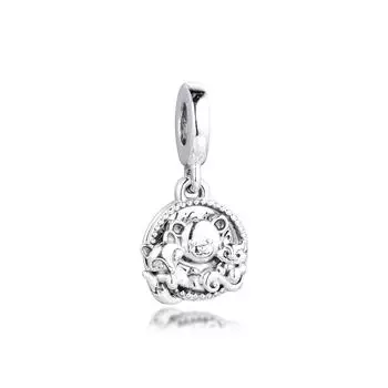 100% настоящие подвески из стерлингового серебра 925 пробы с медведем, лисой и белкой, подходят для европейского браслета-подвески S925, серебряные бусины, изготовление ювелирных изделий