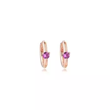 100% настоящие серьги-кольца из стерлингового серебра 925 пробы, розовые пасьянсы, серьги-кольца для женщин, модные ювелирные изделия Pendientes