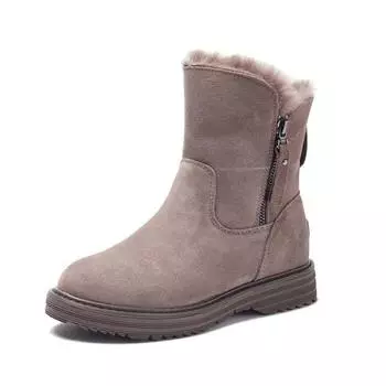 100% натуральная кожа зимняя обувь женские зимние сапоги теплая обувь холодная зимняя женские ботильоны женские увеличивающие рост 4,5 см A1668 5.5