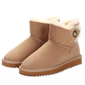 100% натуральная шерсть Новое поступление 2024 Женские зимние классические зимние сапоги из натуральной овчины Женские сапоги Высококачественная обувь для женщин 34 серый