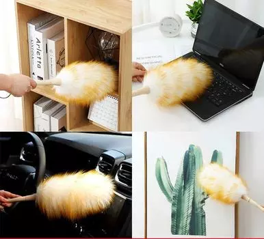 100% натуральный мех овечьей шерсти, пылесос для мебели, пылесос Bursh, бытовая техника, деревянная ручка, инструмент для чистки перьев
