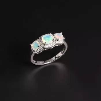 100% натуральный опал, серебряное женское кольцо с настоящими драгоценными камнями, серебро 925 пробы, изысканные украшения для женщин, вечерние, свидания, фестиваль, подарок us ring size 6# белый