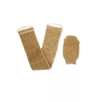 100% натуральный отшелушивающий скребок для спины из конопли, скребок для тела для ванны и душа с ручкой дубильная кора