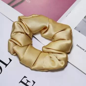 100% Натуральный Шелк Резинки для Волос Аксессуары Эластичные Резинки Держатели для Хвоста Шармез Повязки для Волос Завязки для Женщин Девушек 3,5 СМ