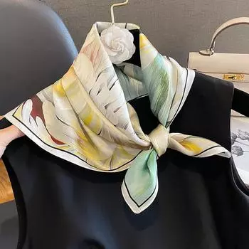 100% натуральный шелковый квадратный шарф для женщин 2024 года, маленькая бандана с принтом в горошек, платок для волос, женский шейный платок, настоящие шелковые шарфы, шали, накидки