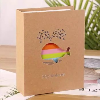 100 pages/pcs Cartoon 6inch Photo Album Cute Children Growth album Instant Photo Album Kids Bear