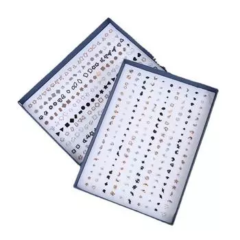 100 пар мини-карманных геометрических пластиковых игл с сохранением цвета, милых маленьких сережек-гвоздиков