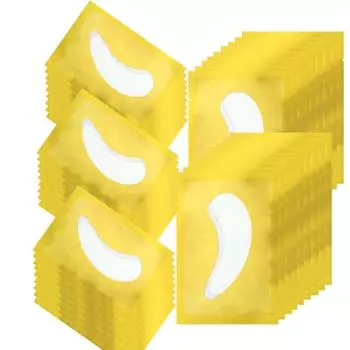 100 пар тонких гелевых накладок для ресниц, прививки ресниц под подушечками, патчи для глаз для наращивания ресниц, бумажные наклейки, обертывания