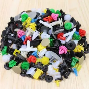 100 Pcs/bag Car Fender Bumper Plastic Clip Portable Fastener Door Panel Fixing Push Pins Color Size Random Automotive Accessorie
