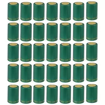 100 Pcs Red Cap Sealed Cover Bottle for Bar Shrink Capsule Heat Top Ware Accessories Stopper зелёный