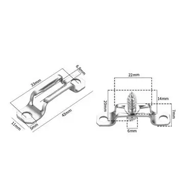 100 Pcs Semi-pass Furniture Screw Fastener Pass 2-in-1 Connector Hidden Connectors Wardrobe style 4