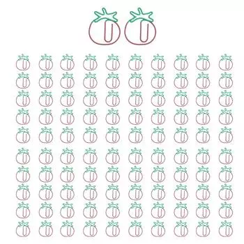 100 Pcs Shaped Paper Clips Metal Cute Style Light Portable Office Clips for Document File Classifica