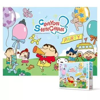 100 piece jigsaw puzzle - Crayon Shin-chan picnic (large piece), popular Korean puzzle