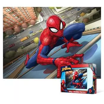 Пазл из 100 деталей - Marvel Spider-Man Building (Большой кусок), популярная корейская головоломка