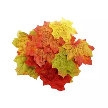 100 Pieces Artificial Maple Leaf Fall Garland Leaves Holiday Seasonal Atmospheres Wedding Plants Prop 8cm