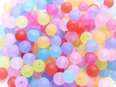 100 шт. матовое стекло акриловые круглые смешанные матовое стекло аксессуары для рукоделия Huey товары для рукоделия Huey h2441s47 бусины, бусины, матовые,