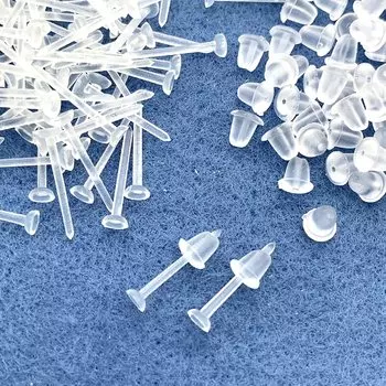 100 штук секретной прозрачной смолы Вы можете сохранить отверстие для пирсинга незаметным во время прозрачных сережек, совместимых с металлом чистый