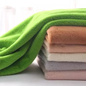 100% полиэстер 100x160 см искусственный мех кролика ткань 12 мм ворс супер мягкая плюшевая ткань для кукол ручной работы/зимней одежды швейная ткань 100x160cm