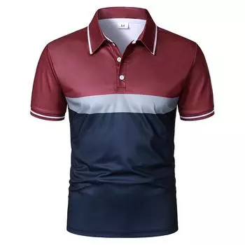 100% полиэстер Мужская летняя рубашка поло с коротким рукавом, модная деловая, повседневная, с коротким рукавом, для гольфа, мужские спортивные топы Spell Color S темно-синий