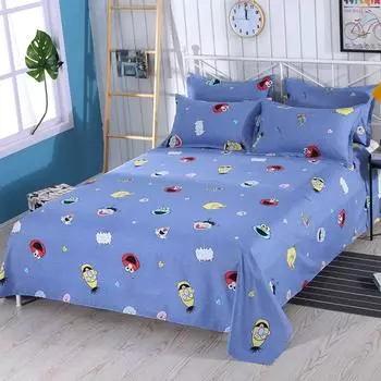 100% приятное для кожи домашнее постельное белье Four Seasons универсальные простыни для студенческих общежитий 160*230cm