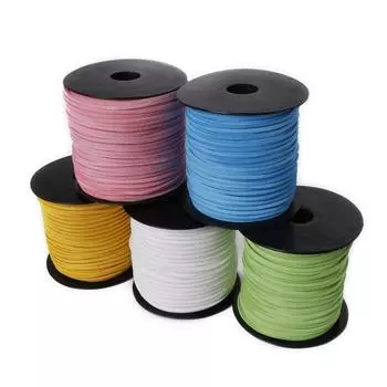 91-метровый плетеный шнур из корейского бархата и кожи, ручная работа, бисерный браслет, ювелирная нить, сделай сам, ювелирные изделия чёрный