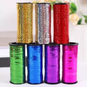 100 ярдов Воздушные шары Ленты Свадьба День рождения Домашние поделки Подарочная упаковка Украшение золотистый