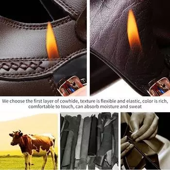 100% Real Cowhide Men s Sandals Summer Genuine Leather Beach Shoes Men s Soft Soled Student Sandals 40 коричневый