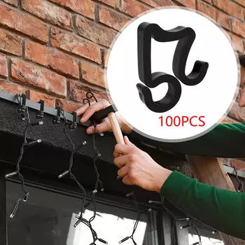 100 рождественских гирлянд для подвешивания декора для вечеринки чёрный