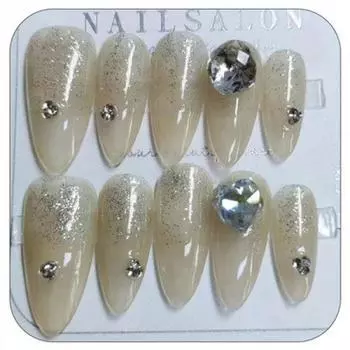 100% ручная работа миндальный хаки искусственный нейл-арт нюд простые сверлильные ногти фототерапия накладные ногти многоразовые и съемные XS