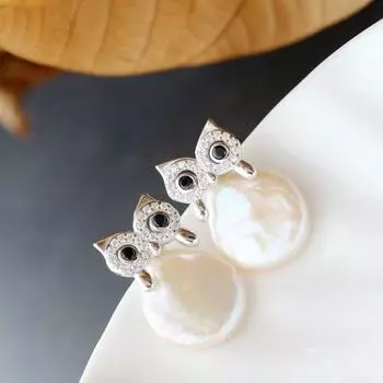 100% серебро 925 пробы, серьги с натуральным жемчугом в стиле барокко, модные серьги из стерлингового серебра 925 пробы, установленные вручную