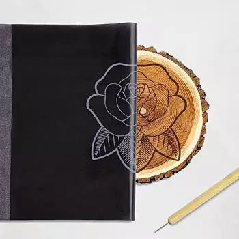 100 Sheets A4 DIY Blue Black Transfer Paper Art Crafts Graphite Carbon Paper Stationery Painting Accessories чёрный