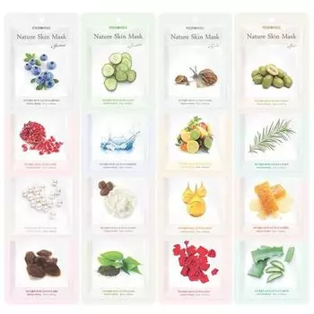 100 листов (случайный) 1 упаковка в день Nature Skin Mask Pack