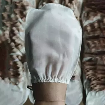 100% шелковое отшелушивающее полотенце для умывания лица, мягкое отшелушивающее полотенце для ванны, шелковые перчатки для умывания лица