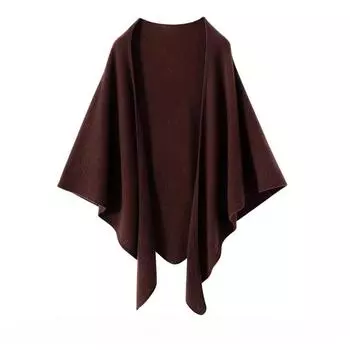 100% шерсть шаль женский однотонный бархатный шарф четыре многофункциональных треугольных шарфа теплый вязаный плащ 192*75 серый