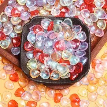 100 шт. 10,8*12,2 мм акриловые ювелирные изделия, ювелирные изделия, аксессуары, лепестки, свободные бусины, серьги-капли, браслеты, ожерелье, модное ожерелье разноцветный
