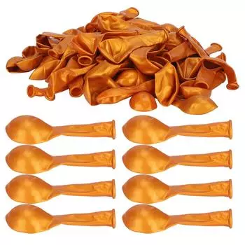 100 шт 10-дюймовый воздушный шар из латекса, золотой, блестящий, надувной, наружный, праздничные украшения своими руками