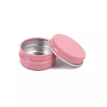 100 шт., 10 г, алюминиевые жестяные банки, 10 мл, металлический контейнер розового цвета, косметический крем для лица, упаковка для глаз, пустая банка, бальзам для губ, банка для свечей
