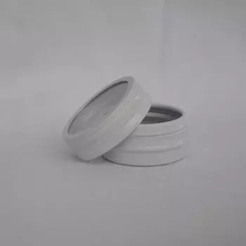 100 шт., 10 мл, белая алюминиевая банка, 10 г, металлическая алюминиевая жестяная банка, контейнер с прозрачным окном, белые косметические контейнеры, банка для хранения ногтей