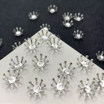 100 шт 10 мм/15 мм простые восемь когтей маленькие цветы железные бусины для DIY головной убор шапка шпильки материалы украшения аксессуары 10mm
