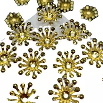 100 шт., 10 мм/15 мм, восемь когтей, простой маленький цветок, железная бусина, шапка, сделай сам, головной убор, шпилька, орнамент, материалы, аксессуары для сосудов ручной работы 10mm