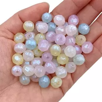 100 шт., 10 мм, акриловое изготовление, круглые свободные бусины-разделители для одежды, бусины ручной работы, ювелирные изделия, оптовая продажа, ожерелье, новый браслет разноцветный